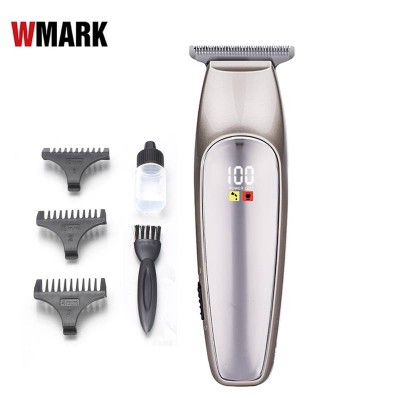 WMARK Professional LCD Display Detail Cordless Barber Beard Hair Trimmer Clipper For Men