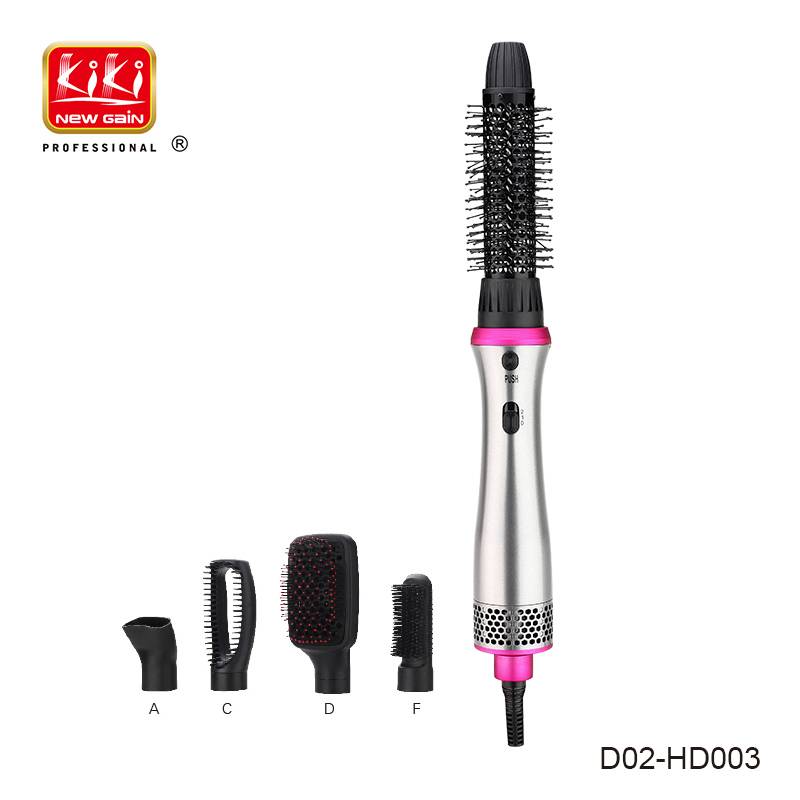 KIKI NEWGAIN  5 IN 1 Electric Hot Air Style Secador de pelo Detachable Buy Brush Professional Hair Dryer For Household